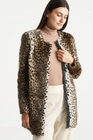 Ladies Leopard Print Penny Jacket