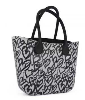 Ladies Original Graphic Hearts Handbag