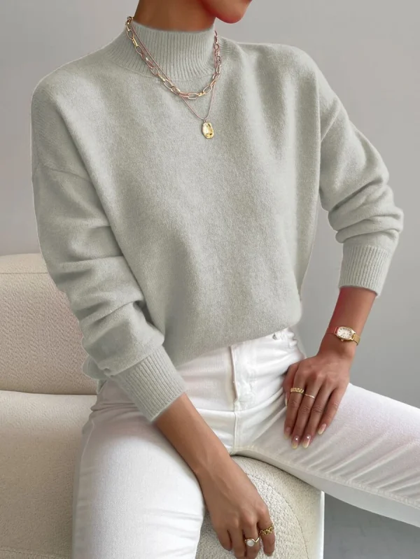 Unity Mock Neck Drop Shoulder Sweater