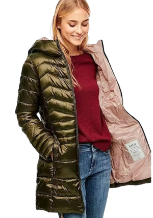 Ladies Quilted Hooded Puffer Jacket