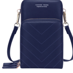 3-Pocket Crossbody Bag with V-Stitch Detail - Image 5