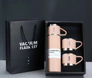 Insulate 3-Piece Vacuum Insulated Thermo Flask & Cup Set