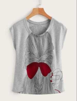 Figure Graphic Dolman Sleeve Tee