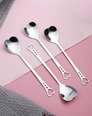 4pcs Heart Design Spoon