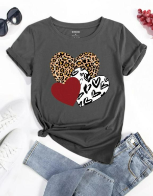 Heart and Leopard Tee