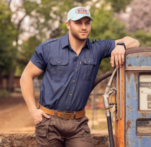 Men's Short Sleeve Denim Shirt