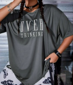 Plus Letter Tee dark grey