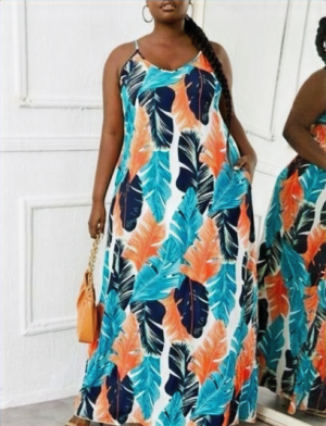 Plus Tropical Maxi Dress