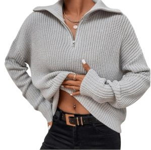 Jersey Zip Grey