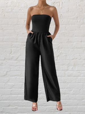 Slant Pocket Tube Jumpsuit