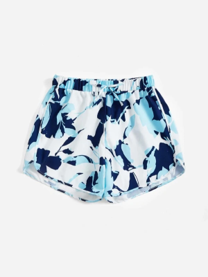 Random Floral Print  Bikini Shorts