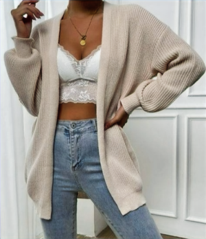 Ribbed Knit Cardigan
