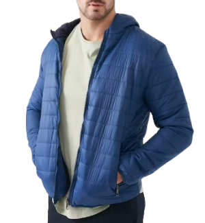 International Coats - Men's Puffer Jacket with Hoodie