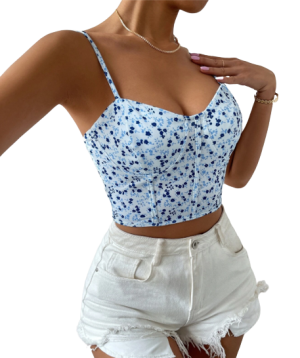 Frenchy Ditsy Floral Crop Cami Top