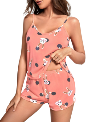 Rabbit Print Cami PJ Set