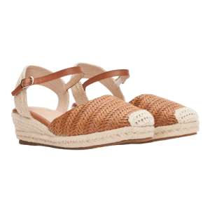 Ladies weaved espadrille wedges
