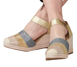 Geena Ladies Colour block PU Wedge Sandal Heels