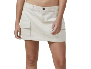 Ladies 100% Cotton Bobbie Stone Cargo Mini Skirt