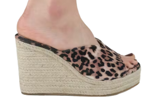 Ladies Open Toe Espadrille Platforms Wedges