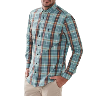 Pringle of Scotland Men's Long Sleeve MSLS1000 Classic Check Shirt