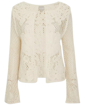 LTD WOMAN - Ecru Crochet Jacket