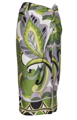 Paisley Print Pencil Skirt