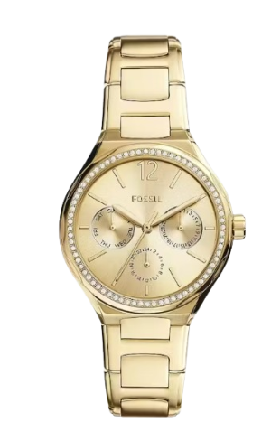 Ladies Multifunction Gold Stainless Steel Watch