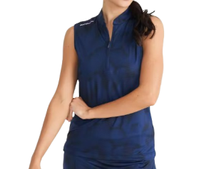 Ladies Geo Sleeveless Dry Tech Golfer
