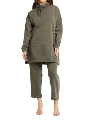 Ladies Oversized Fleece Lined Tracksuit Set