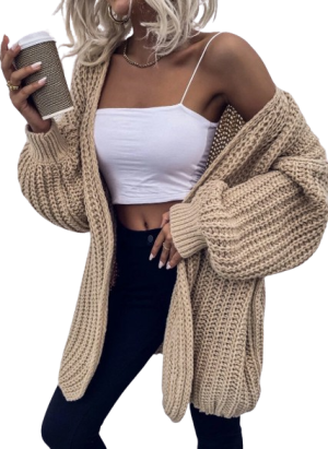 Chunky Knit Drop Shoulder Cardigan