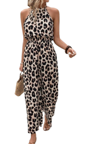 Leopard Print Jumpsuit For Summer