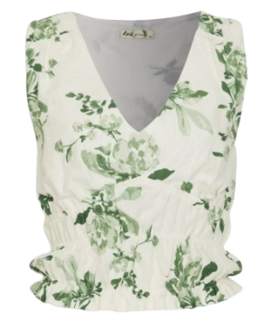 Printed Bustier Top