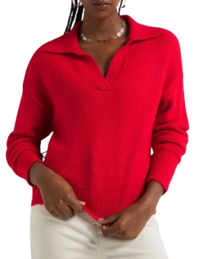V-Neck Collared Jersey