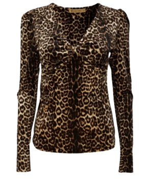 Animal Print Fitted Top