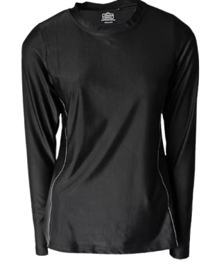 Ladies Round Neck Spine Stripe Base Layer Top