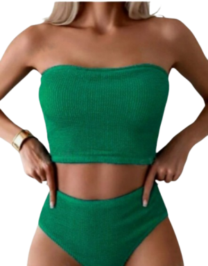 Strapless Casual Tankini Set