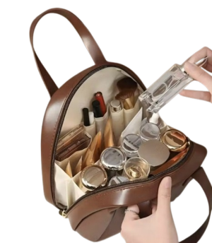 Large Capacity Faux Leather Cosmetics Bag