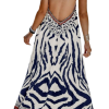 Printed Backless Halter Neck Dress - Image 2
