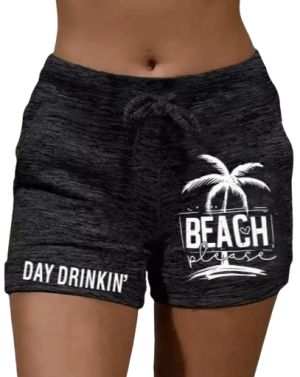 Casual Beach Shorts with Drawstring Waist